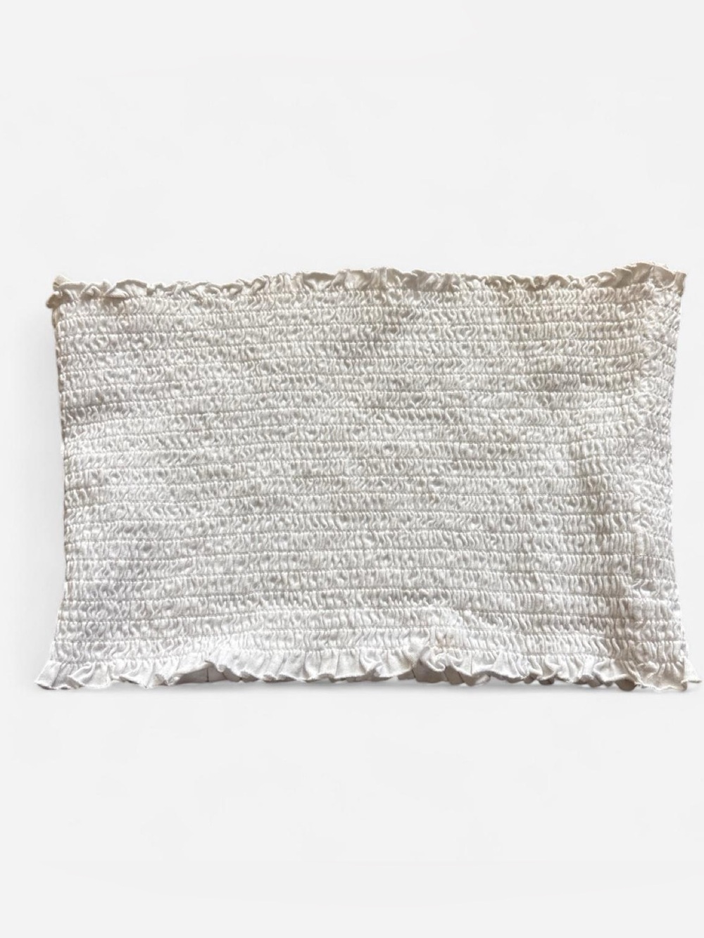 Garage White Textured Tube Top